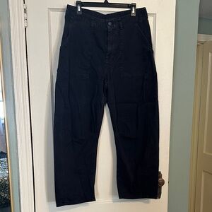 GAP High-Rise Barrel Jeans Dark Wash | Size 10